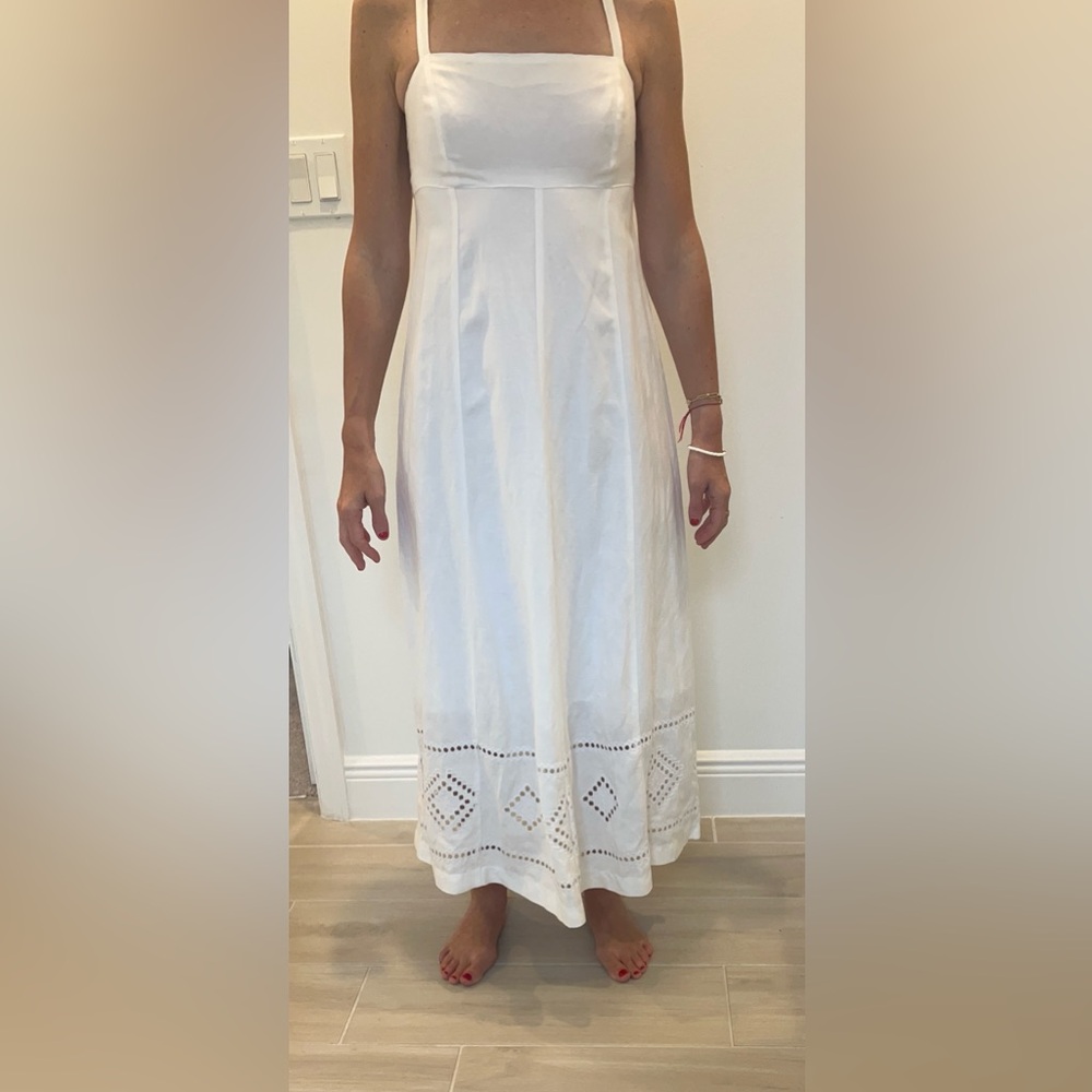 Madewell Cream Tie-Back Dress